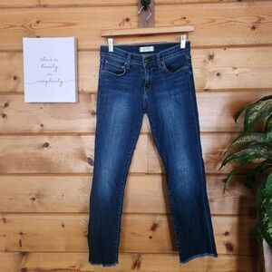 Principle Denim Innovators Jeans Optimist Slim Straight Stretch Raw Hem 26 X24"